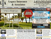 Tablet Screenshot of legacyinsuranceagents.com